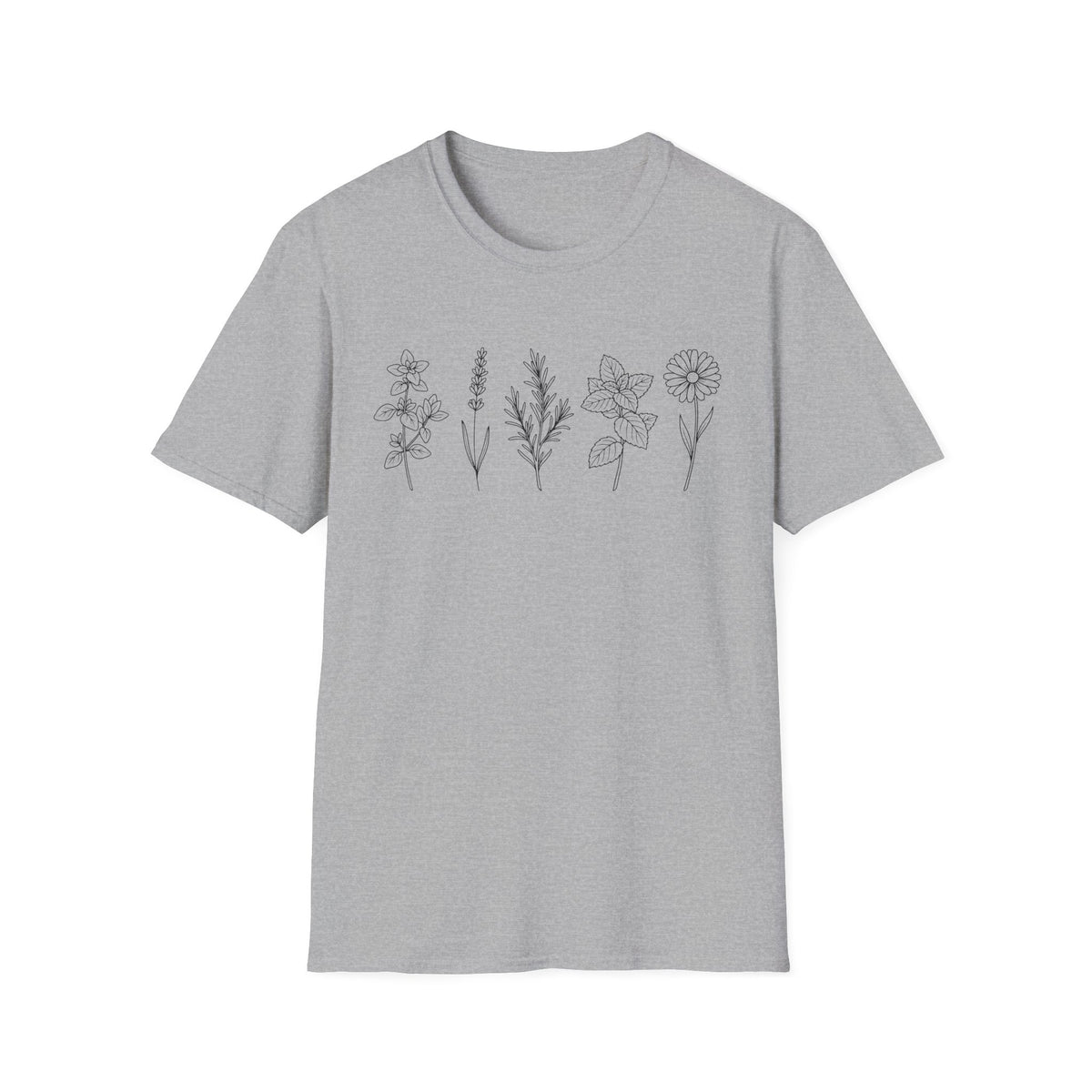 Wildflower Line Art T-Shirt