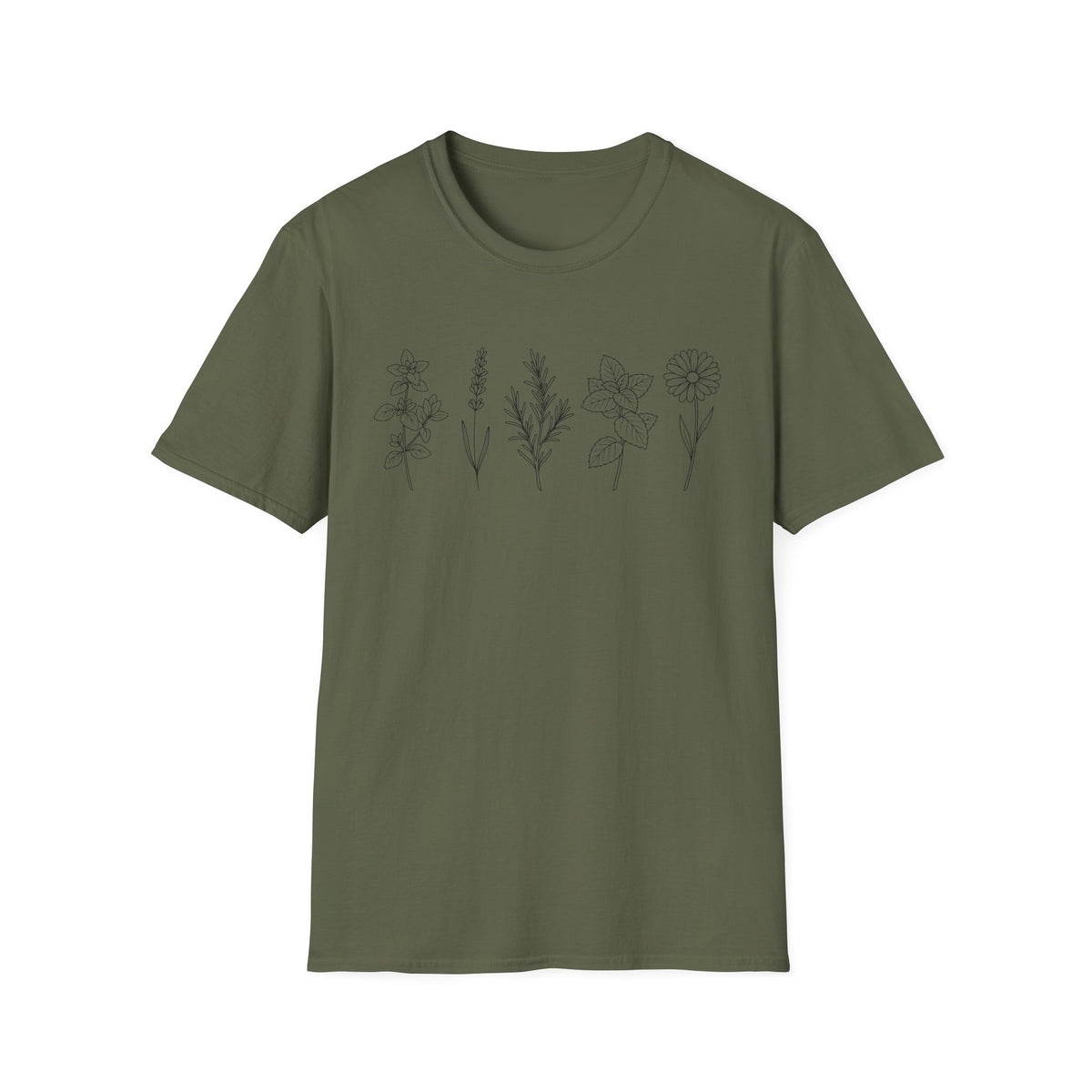 Wildflower Line Art T-Shirt