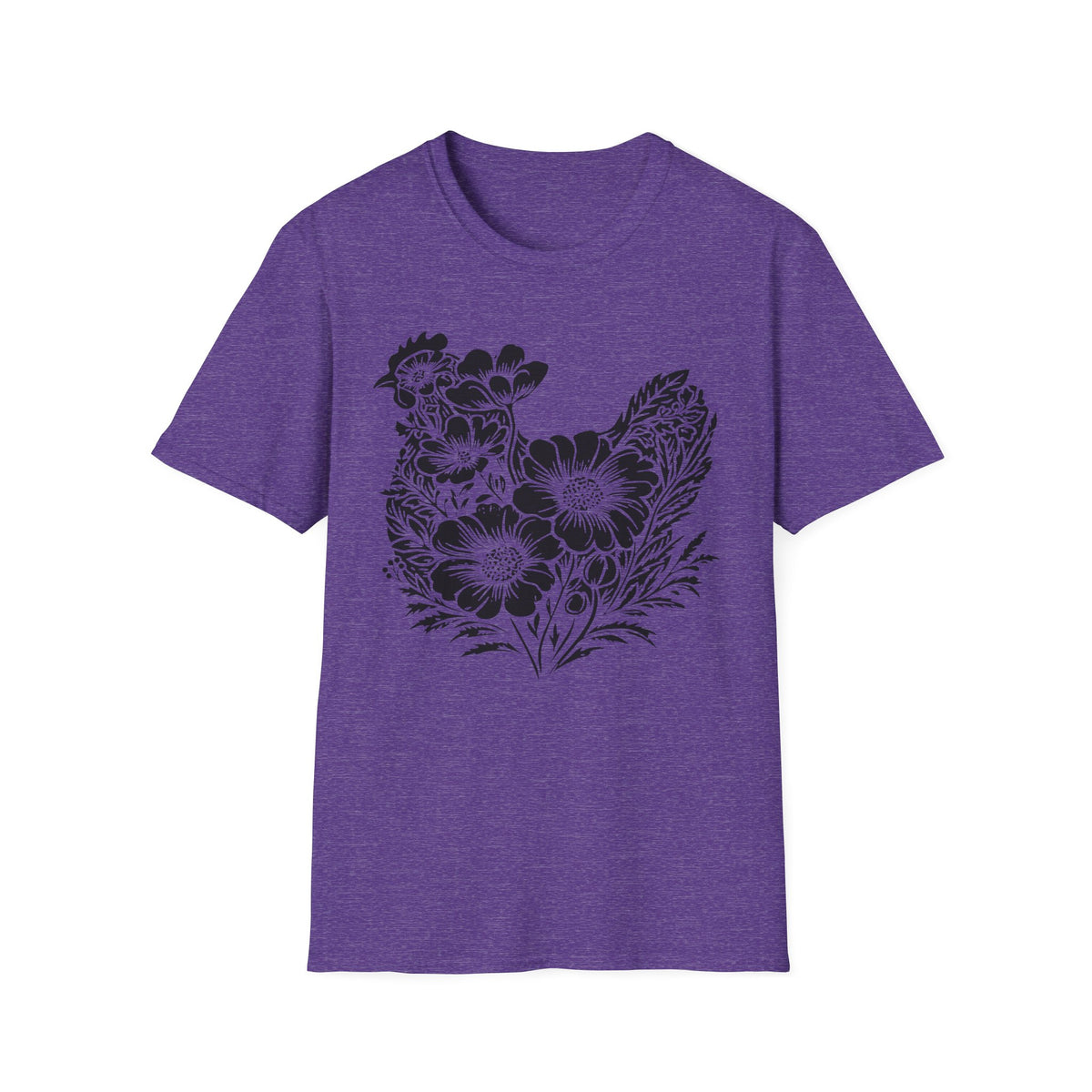 Floral Chicken Stencil T-Shirt