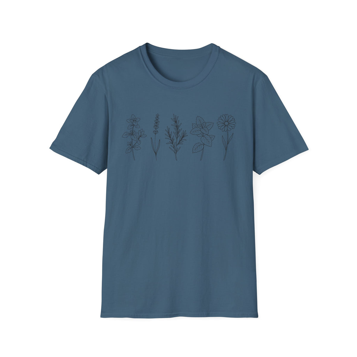 Wildflower Line Art T-Shirt