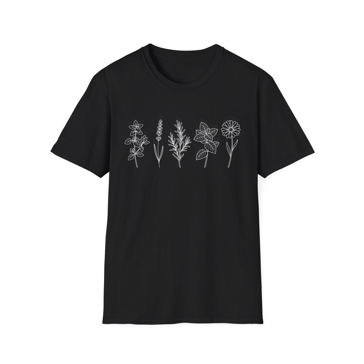 Wildflower Line Art T-Shirt