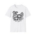Floral Chicken Stencil T-Shirt