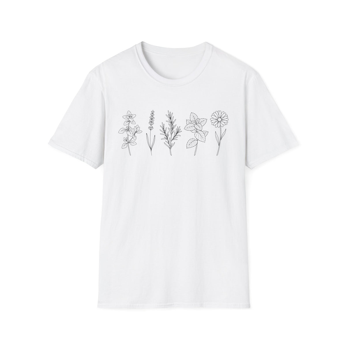 Wildflower Line Art T-Shirt